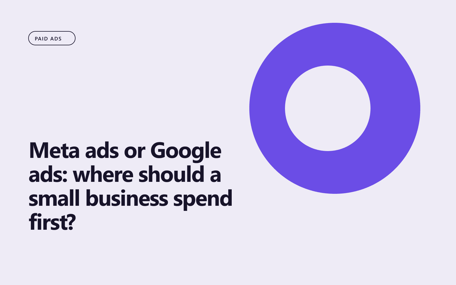 Meta ads or Google ads: where should a small business spend first?